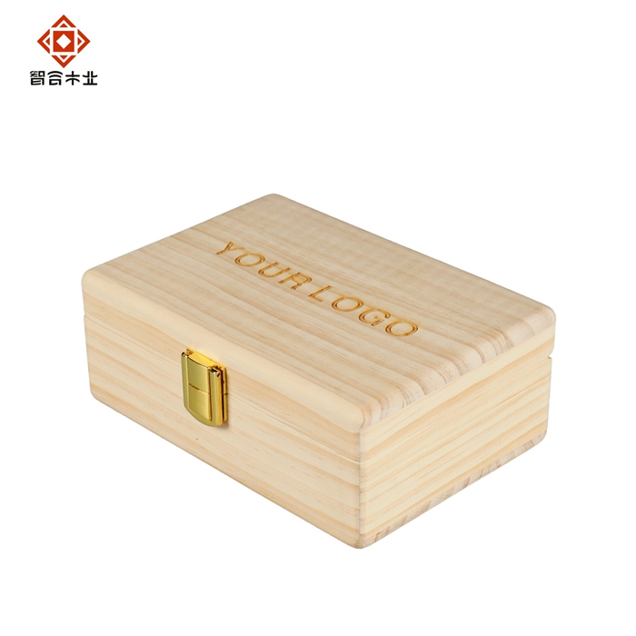 实木自然木色保健品包装木盒