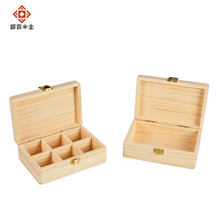 实木自然木色保健品包装木盒
