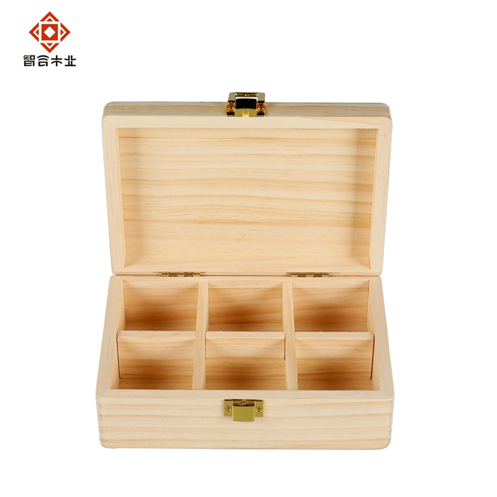 实木自然木色保健品包装木盒