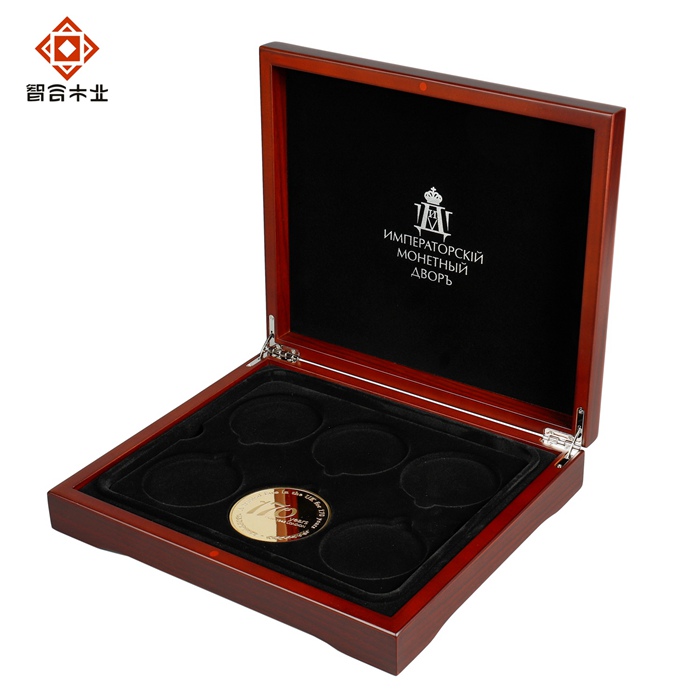定制金银币纪念木盒