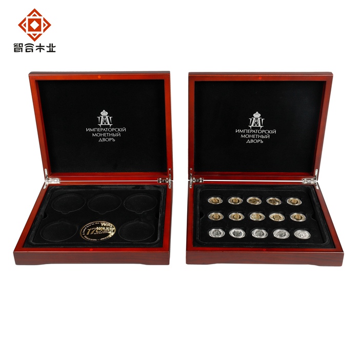 定制金银币纪念木盒
