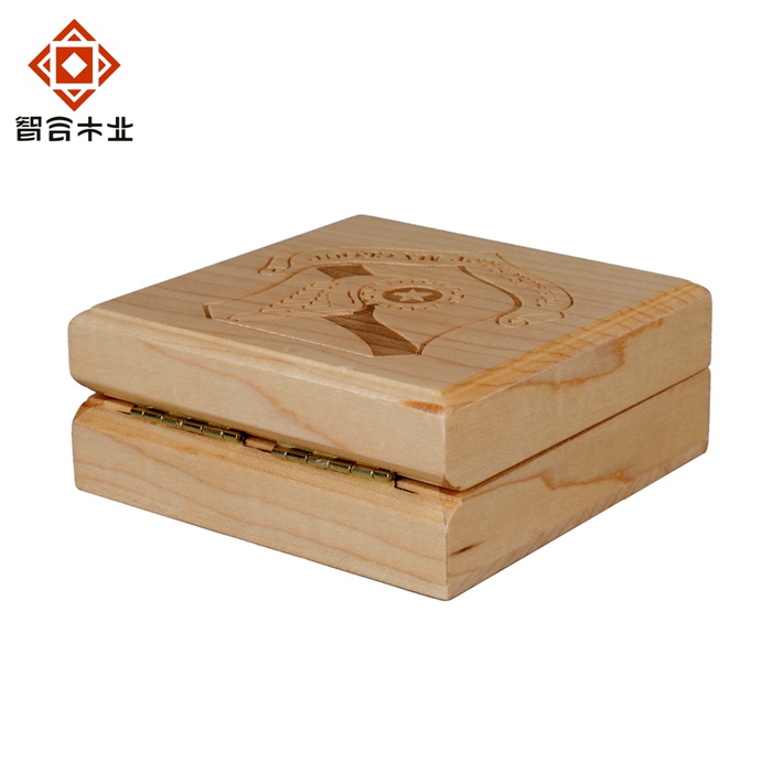 枫木实木单枚币木盒
