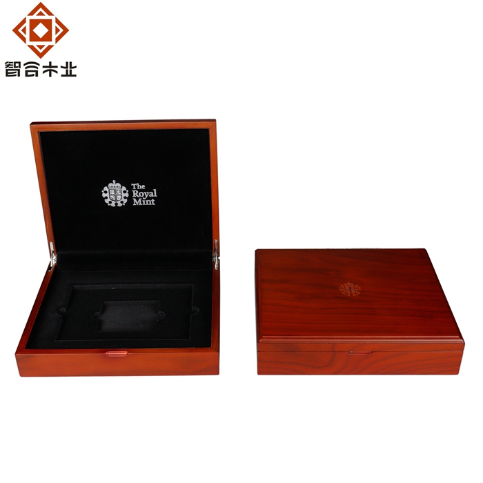 高档木制纪念币收藏盒