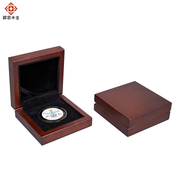 实木单枚币展示木盒