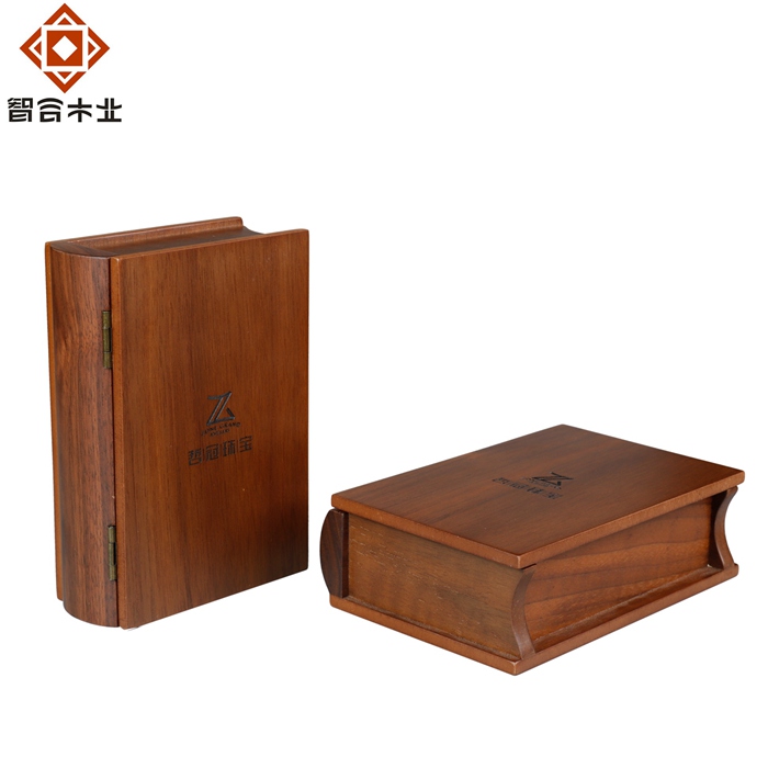 书形玉石挂件木盒