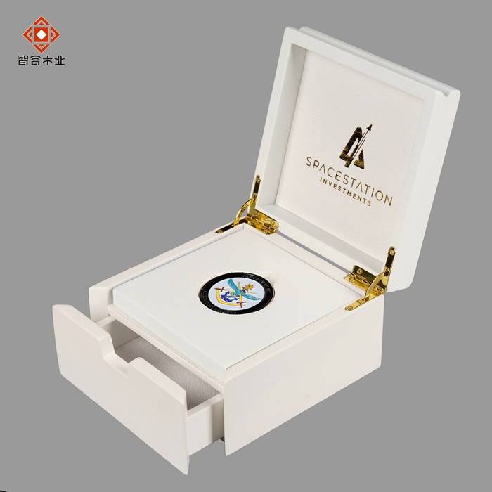 高档金银纪念币展示木盒