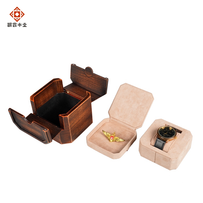仿古设计水曲柳实木手表包装木盒