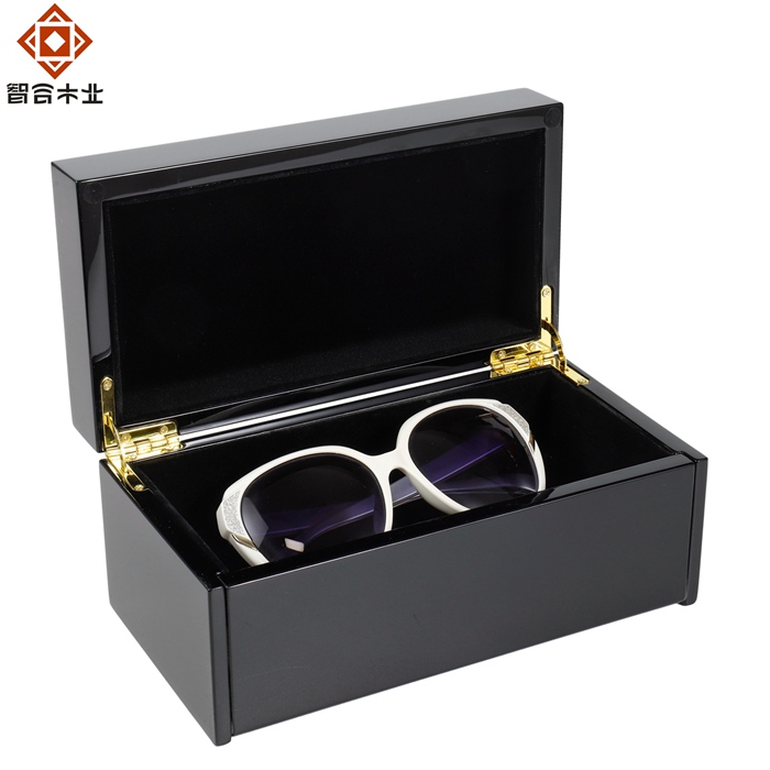 黑色高光眼镜包装木盒
