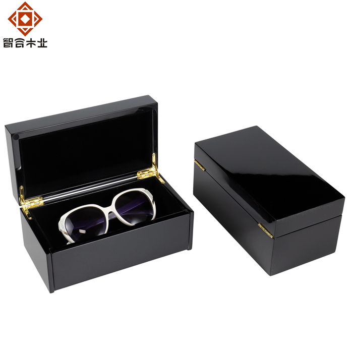黑色高光眼镜包装木盒