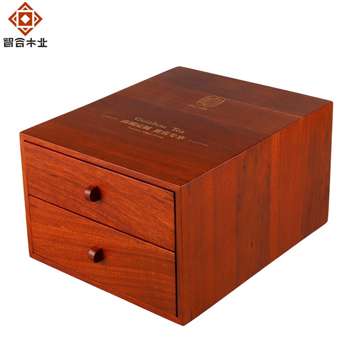 双层茶叶储存木盒
