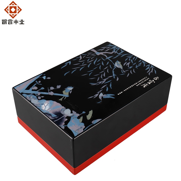 手工立体彩绘保健品包装木盒